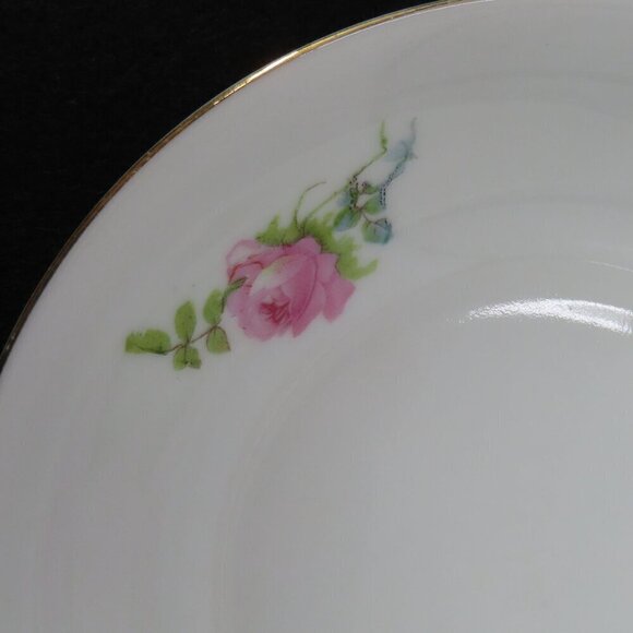 Union T Czechoslovakia Set of 4 Bowls 5.25in Pink Rose Flower Floral Gold Trim - Picture 7 of 13